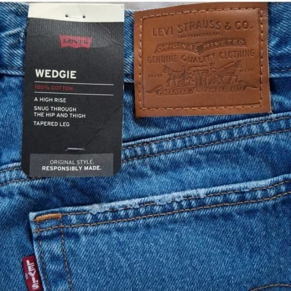 Levi's Wedgie Icon High Rise Athens Asleep Jeans  sz 27 - Picture 11 of 13